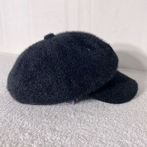 Time And True Y2K Vibes Black Textured Newsboy Cap